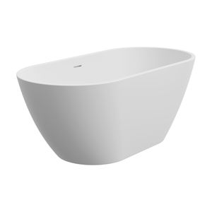 Koko Freestanding Acrylic Bath, 1500mm with Overflow, Matte White - Bathtub by Fienza