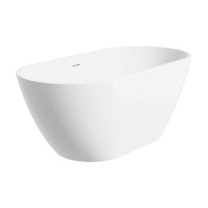 Koko Freestanding Acrylic Bath with Overflow, 1500mm, Gloss White - Bathtub by Fienza