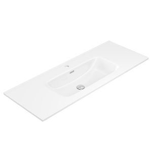Joli Gloss Full Depth Ceramic Basin Top 1200mm 1TH - Washbasin by Fienza