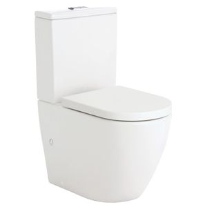 Koko Tornado Flush Back-to-Wall Toilet Suite, Gloss White - Toilet by Fienza