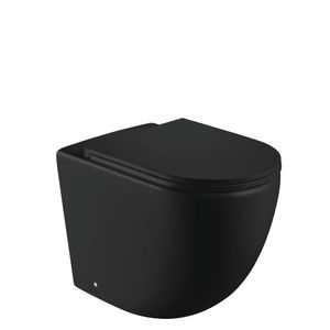 Koko Tornado Flush Wall-Faced Toilet Suite, Matte Black - Toilet by Fienza