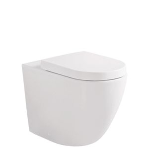 Koko Tornado Flush Wall-Faced Toilet Suite, Matte White - Toilet by Fienza