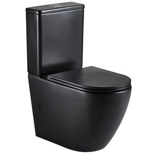 Koko Tornado Back-to-Wall Toilet Suite, Matte Black - Toilet by Fienza