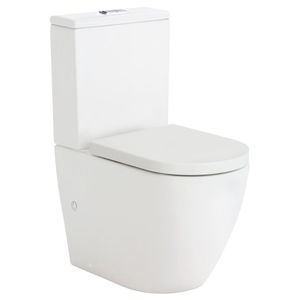 Koko Tornado Back-to-Wall Toilet Suite, Matte White - Toilet by Fienza
