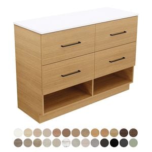 Kassi 1200 Double Bowl Floor Standing Vanity - Washbasin cabinet by Fienza