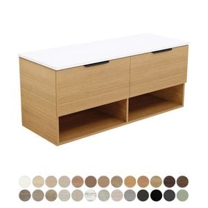 Kassi All Drawer 1200 Single Bowl Wall Hung Vanity - Washbasin cabinet by Fienza