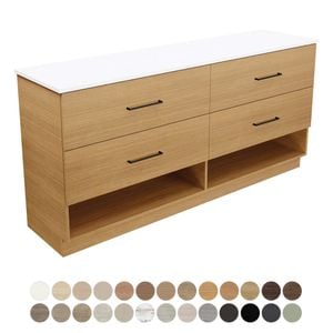 Kassi 1800 Double Bowl Floor Standing Vanity - Washbasin cabinet by Fienza