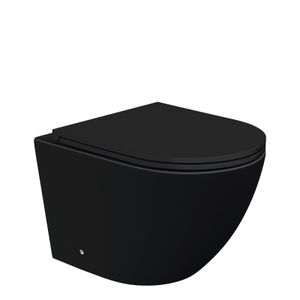Koko Tornado Flush Wall Hung Toilet Suite, Matte Black - Toilet by Fienza
