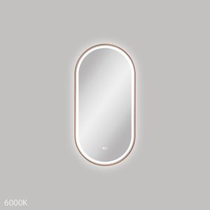 Empire LED Brushed Copper Framed Mirror, 450 x 900mm - Accessories by Fienza