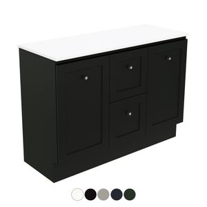 Newport Door & Drawer 1200 Double Bowl Floor Standing Vanity - Washbasin cabinet by Fienza