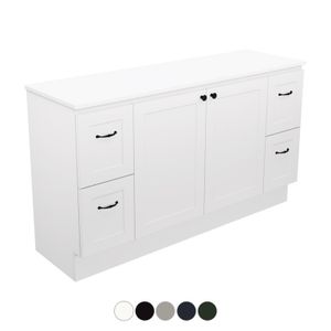 Newport Door & Drawer 1500 Double Bowl Floor Standing Vanity - Washbasin cabinet by Fienza