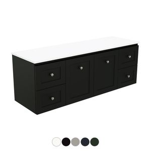Newport Door & Drawer 1500 Single Bowl Wall Hung Vanity - Washbasin cabinet by Fienza