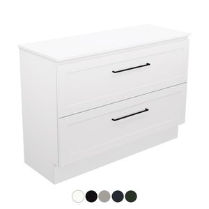 Newport All Drawer 1200 Double Bowl Floor Standing Vanity - Washbasin cabinet by Fienza