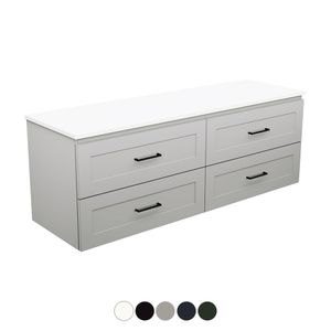 Newport All Drawer 1500 Single Bowl Wall Hung Vanity - Washbasin cabinet by Fienza