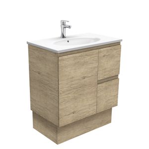Rotondo Edge Scandi Oak 750 Vanity On Kickboard - Washbasin cabinet by Fienza
