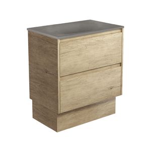 Satori Amato 750 Scandi Oak Vanity On Kick, Scandi Oak Panels - Washbasin cabinet by Fienza