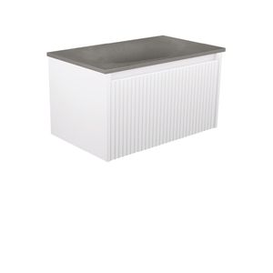 Satori Alina Satin White 750 Wall-Hung Vanity - Washbasin cabinet by Fienza
