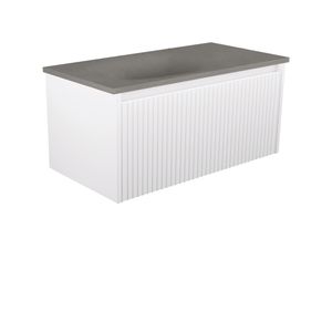 Satori Alina Satin White 900 Wall-Hung Vanity - Washbasin cabinet by Fienza