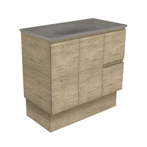 Satori Edge 900 Scandi Oak Vanity On Kick - Washbasin cabinet by Fienza