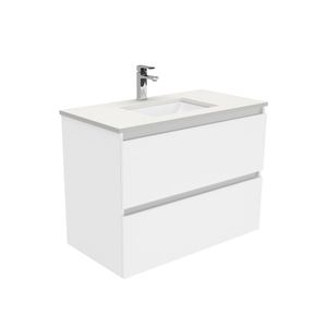 Sarah Crystal Pure Undermount 900 Quest Wall-Hung Vanity - Washbasin cabinet by Fienza