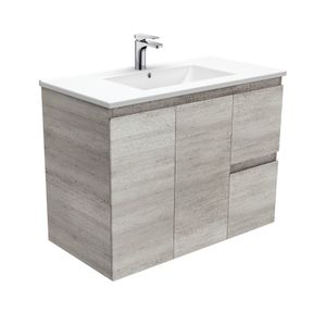 Dolce Edge Industrial 900 Wall-Hung Vanity - Washbasin cabinet by Fienza