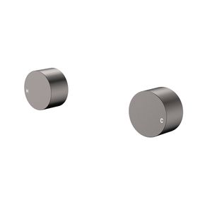 Kaya Round Wall Taps, Gun Metal - Tap by Fienza