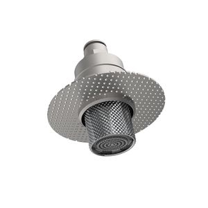 Micro shower head for flush-to-wall installation, Texture G F3610GL - Shower by FIMA Carlo Frattini