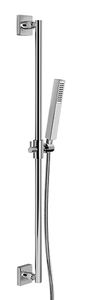 Shower slide bars Wall-mounted shower slide bar in brass with hand shower and flex, without wall water inlet - Shower by Fir Italia