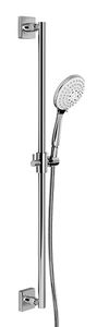 Shower slide bars Wall-mounted shower slide bar in brass with multifunctional hand shower and flex, without wall water inlet - Shower by Fir Italia
