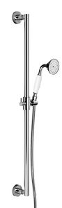 Classic showers Wall-mounted shower slide bar in brass with hand shower and flex, without wall water inlet - Shower by Fir Italia
