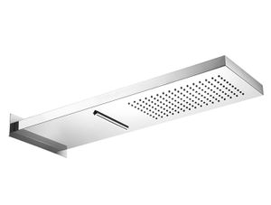 Multifunctional shower heads Wall-mounted stainless steel multifunctional shower head 539x165 mm, with rain and cascade jets - Shower by Fir Italia