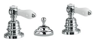 Melrose 21 Three-hole bidet mixer without spout, with pop-up drain and pull-rod - Tap by Fir Italia