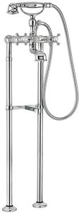 Melrose 22 Floor-mounted bath mixer with legs, diverter and shower set - Shower by Fir Italia