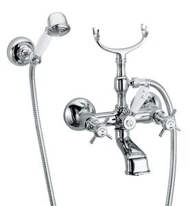 Canterbury 30 Wall-mounted bath mixer with diverter and shower set - Shower by Fir Italia