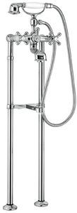 Alison 33 Floor-mounted bath mixer with legs, diverter and shower set - Shower by Fir Italia