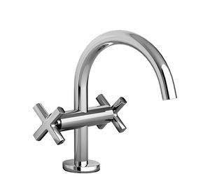Eveleen 39 One-hole wash basin mixer, 227 mm high, center distance 172 mm long, with clic/clac pop-up drain - Tap by Fir Italia