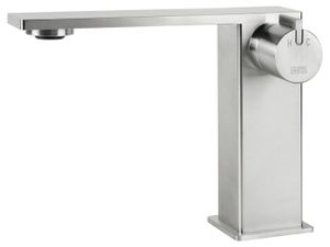 LifeSteel 59 Wash basin mixer, 133 mm high, center distance 135 mm long, with clic/clac pop-up drain - Tap by Fir Italia