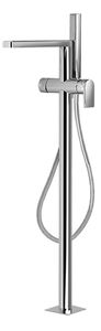 Daily 44 External part for floor-mounted bath mixer, with mixer for spout and mixer for anti-limescale hand shower - Shower by Fir Italia