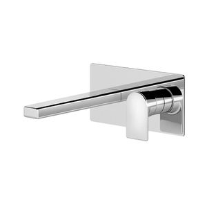 Doda 67 External part for wall-mounted built-in basin mixer with plate, 195 mm long, center distance 175 mm long - Tap by Fir Italia