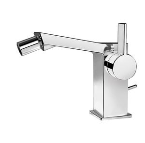Kley 68 Bidet mixer, 126 mm high, center distance 122 mm long, with pop-up drain and pull-rod - Tap by Fir Italia