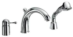Melrose 70 Three-hole deck-mounted bath mixer with diverter and shower set - Shower by Fir Italia