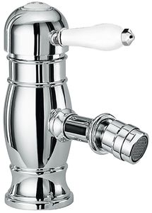 Melrose 71 Bidet mixer, 150 mm high, center distance 105 mm long, with pop-up drain and pull-rod - Tap by Fir Italia