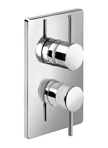 Nohea 77 External part for wall-mounted built-in shower mixer with three-way diverter - Shower by Fir Italia