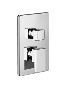 Playone 90 External part for wall-mounted built-in shower mixer with two-way diverter - Shower by Fir Italia