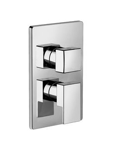 Playone 90 External part for wall-mounted built-in shower mixer with four-way diverter - Shower by Fir Italia