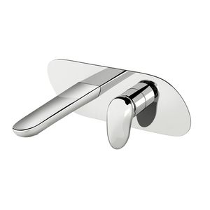 Synergy Open 93 External part for wall-mounted built-in basin mixer with plate, 195 mm long, center distance 165 mm long - Tap by Fir Italia