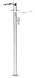 Synergy Open 93 External part for floor-mounted wash basin mixer, 1100 mm high, centre distance 200 mm long, with shelf in DuPont™ Corian® - Sanitary accessories by Fir Italia