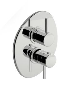 Synergy Open 93 External part for wall-mounted built-in thermostatic shower  mixer with stop valve and three-way diverter - Shower by Fir Italia