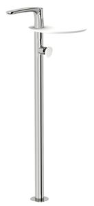 Synergy Stone 95 External part for floor-mounted wash basin mixer, 1100 mm high, centre distance 200 mm long, with shelf in DuPont™ Corian® - Sanitary accessories by Fir Italia
