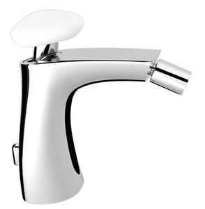 Synergy Stone 95 Bidet mixer, 155 mm high, center distance 110 mm long, with pop-up drain and pull-rod - Tap by Fir Italia